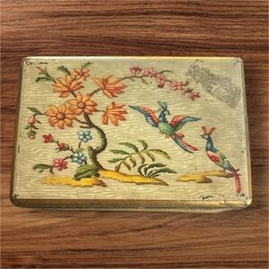 Vintage Van Melle Floral and Bird Tin Box